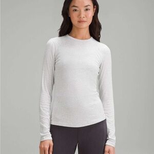 Lululemon Athletica Heathered Core Ultra Light Grey Long Sleeve Tee